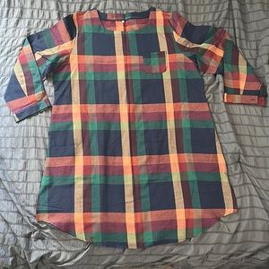 SHEIN plus size plaid dress.